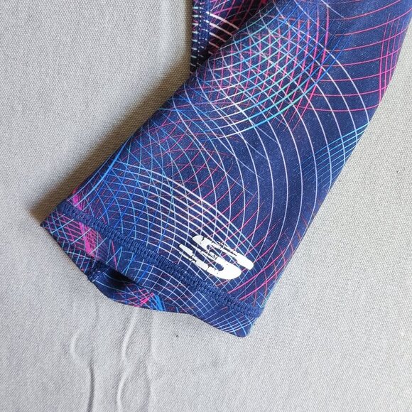 Skechers Sport leggings girls size L (10-12) purple with geometric pattern - Picture 7 of 12